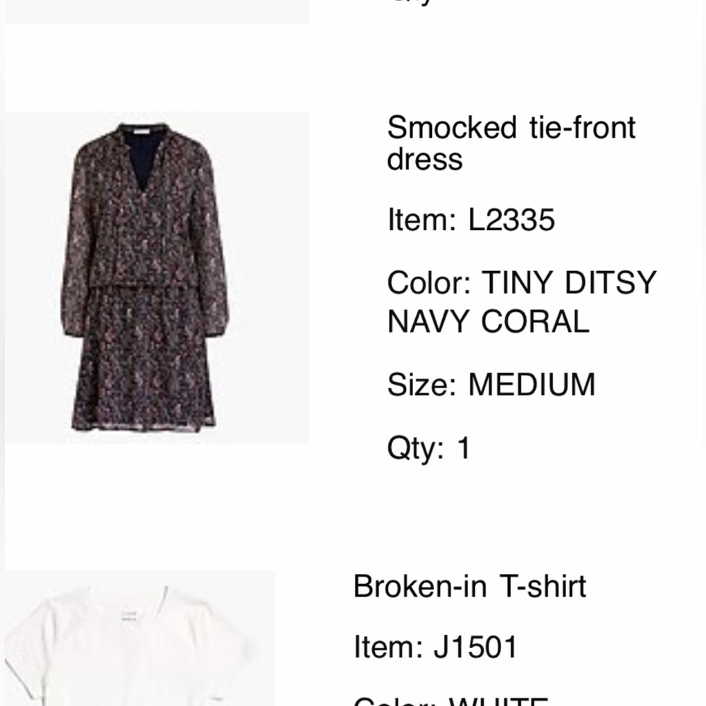 J Crew Factory smocked dress